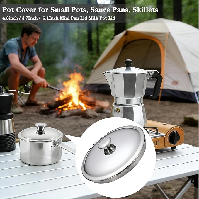 3.9Inch Universal Drink Covers, Stainless Steel Cover for Drinks, Coffee Mug Lid, Metal Travel Tumblers Mug Lid Replacement