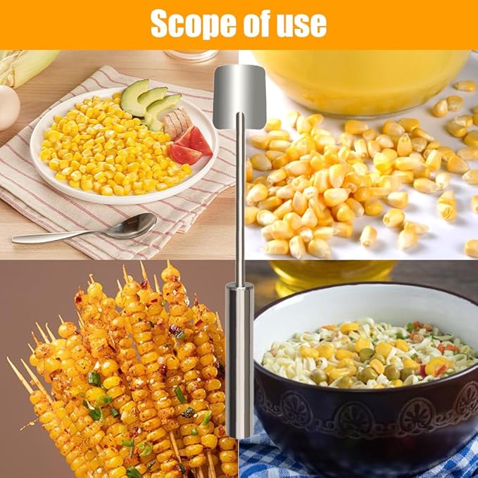 Easy Clean Corn Cob Peeler, 2025 New Corn Peeler for Corn on the Cob, Upgrade Corn Cob Stripper Corn on the Cob Remover, Stainless Steel Corn Stripping Tool for Home Kitchen and Restaurant Chef (3)