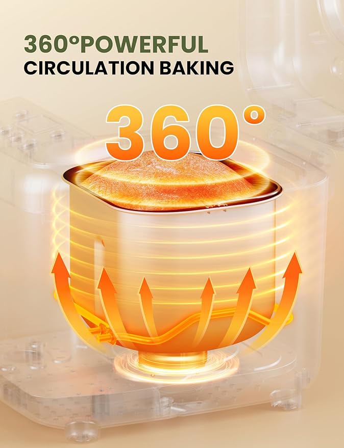 SUMSATY Bread Maker, 2.2LB 16-in-1 Bread Machine, Automatic Bread Maker Machine with Nonstick Pan & 15H Timer & 1H Keep Warm for Beginner, Breadmaker with Gluten-Free, French, Yogurt, Recipe