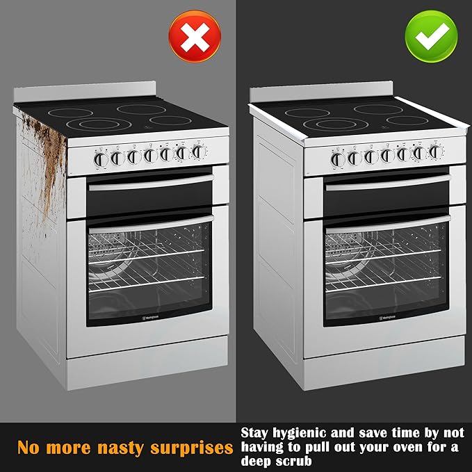 KindGa Stove Gap Covers, Silicone Counter Gap Filler for Stove, 30 Inches for 0.2-1 inch Gap,Seal Spills between Appliances Countertop Furniture Stoves Ovens(Set of 2, White)