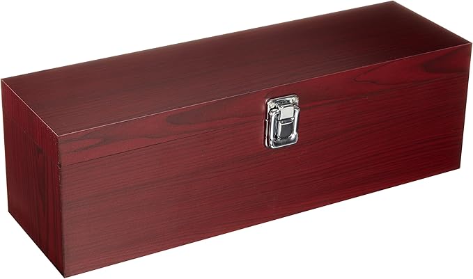 True Cherry 1-Bottle Wine Accessories Gift Set | Premium Corkscrew Opener Kit, Drip Ring, and Wine Pourer and Stopper in Wood Case with Padded Insert