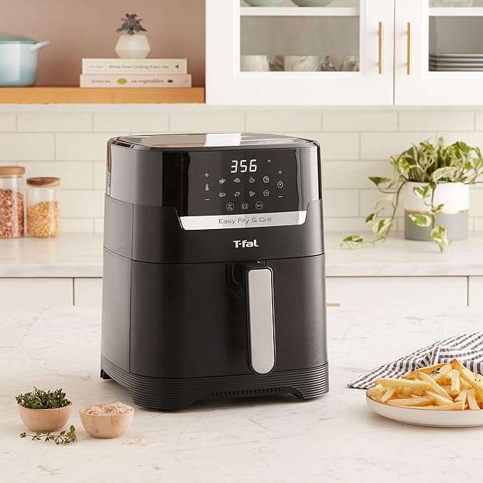 T-fal Air Fryer & Grill Combo Digital, 2-in-1, 4.4 Qrt, black