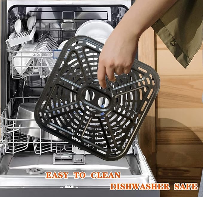 6.8QT Air Fryer Crisper Plate for COSORI Pro III Dual Blaze Air Fryers, Upgraded Nonstick Air Fryer Rack Grill Pan Plate Insert Grate Shelf Grid for 6.8QT COSORI Air Fryer, Dishwasher Safe