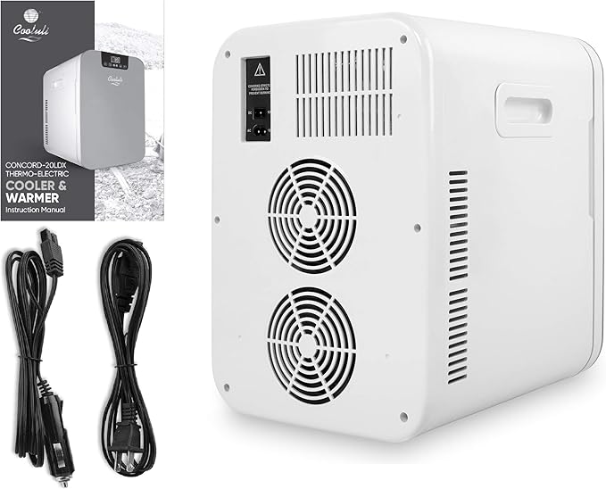 Cooluli 20 Liter Mini Fridge with Temperature Control - Black