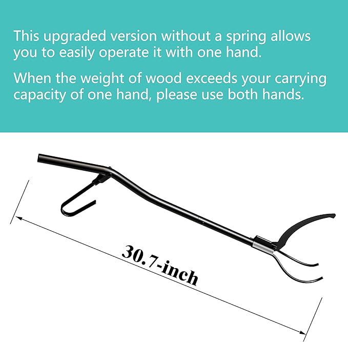 Fire Beauty Fireplace Tongs Log Grabber,Fire Tongs for Fire Pit,Wood Stove Fire Place Tools Accessories