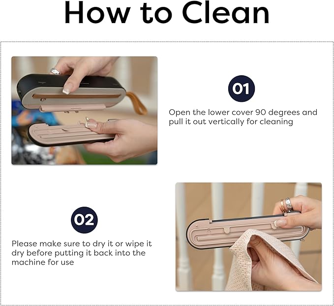 CIARRA Handheld Vacuum Sealer – Portable Food Preservation Machine with 3 Modes, Compact Automatic Sealing System for Dry & Wet Foods (Vacuum Sealer + 5 Pcs Vacuum Seal Bags)