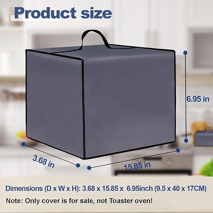 Cover for Bella 2 Slice Slim Toaster, 2-Slice Toaster Cover, Waterproof Heat-Resistant Dust-proof Toaster Cover Case Heavyweight Thickened Toaster Dust Cover with Handle (Only Cover-Purple)