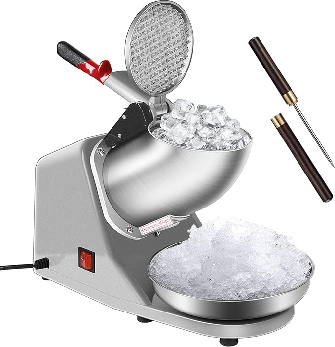 VIVOHOME Electric Ice Shaver Snow Cone Maker Machine Silver 143lbs/hr with VIVOHOME 4.75 Quart Stand Mixer, 8 Speed Kitchen Electric Food Mixer
