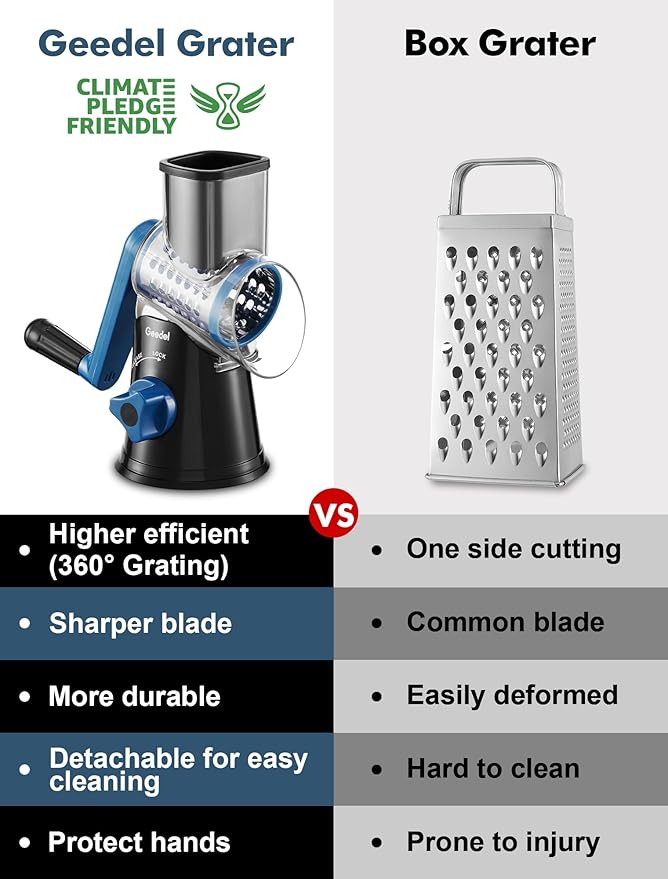 Cheese Grater and Mandoline Slicer Bundle