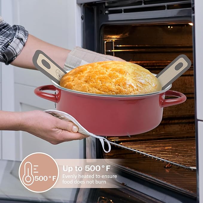Koolstuffs Silicone Bread Sling for Dutch Oven, 2 PCS Non-Stick & Easy Clean Reusable Silicone Bread Baking Mat with Long Handles, Easy to Transfer Sourdough Bread, Gray