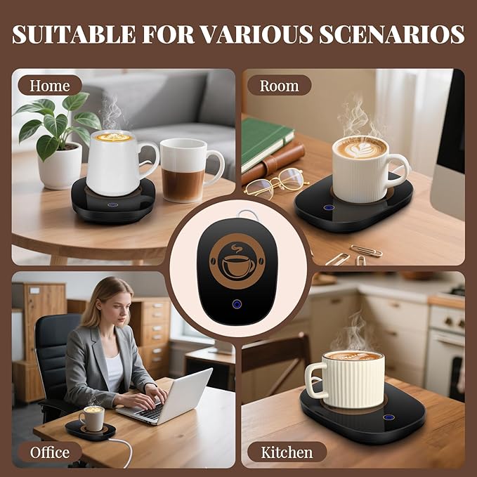 Coffee Mug Warmer for Desk with Auto Shut Off, Coffee Warmer with Auto Shut Off for Desk Office Home ((Valentines Day Coffee Gifts))