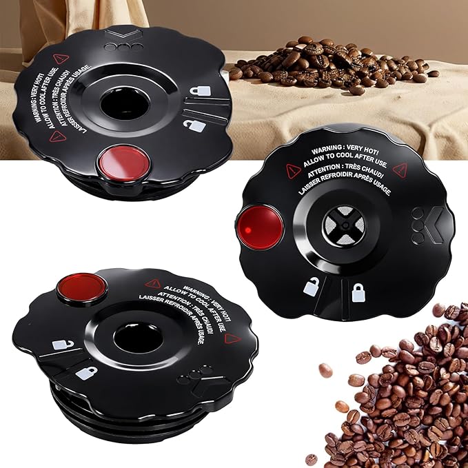 Podoy 119367 Reusable Coffee Filter Cover Lid Compatible with Keurig My K-Cup 2.0 Series K200 K250 K300 K350 K400 K450 K460 K475 K500 K550 K560 K575 Brewers (3 Pack)
