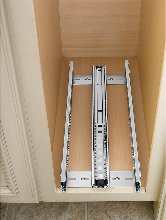 Rev-A-Shelf 5" Pullout Kitchen Cabinet Storage Organizer Slide Out Pantry Spice Rack with Adjustable Shelves for 5.5" W Cabinet Opening, 448-BC-5C