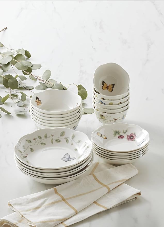 Lenox 895704 Butterfly Meadow 24-Piece Bowl Set
