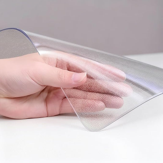 Frosted Table Protector 42 x 78 Inch, 1.4mm Thick Waterproof PVC Plastic Table Cover, Durable Table Pad for Dining Room, Kitchen, Writing Desk, and Coffee Tables