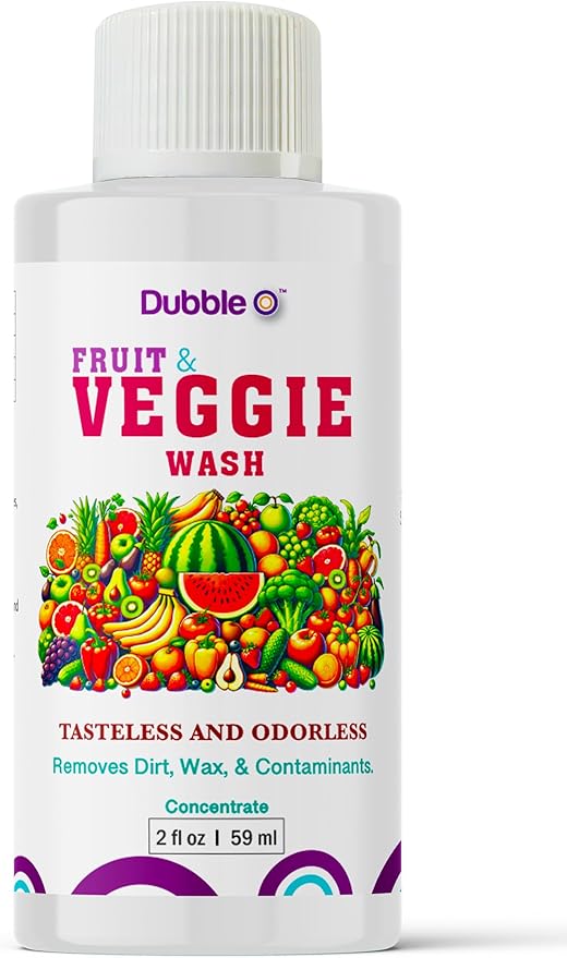 Fruit and Veggie Wash Concentrate - 2 fl. oz. ⦾ Makes 1 Full Gallon of Produce Wash When Diluted ⦾ Cleans Wax, Dirt, and Contaminants ⦾ Tasteless and Odorless