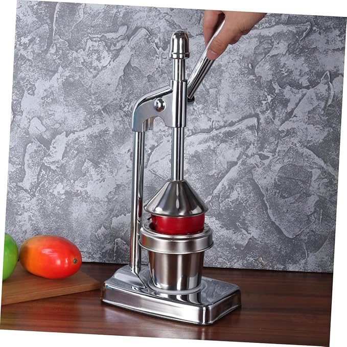TIDTALEO Stainless Steel Manual Lever Press Juicer Effortless Citrus Extraction for Oranges Lemons and Grapefruits Easy to Clean No Electricity Required for Home Use