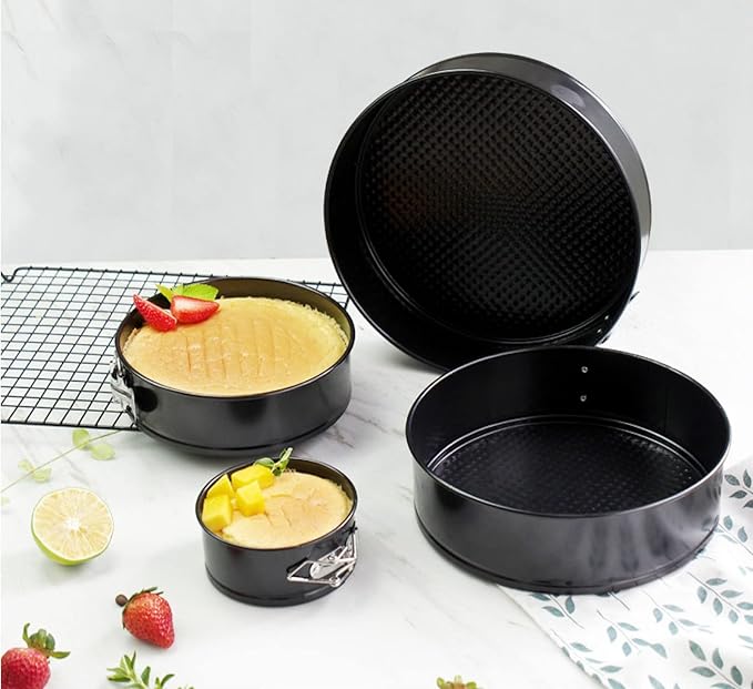 Cake Tin， Non-Stick Cake Mould, Baking Tools Baking Mold,Cake Mould,Baking Cake Ring Non-Stick Removable Bottom Cake Pan Set Bake Mould with Lock Bakeware Cake Molds 1Set 4-7Inch pan (Color : 4-7inch)