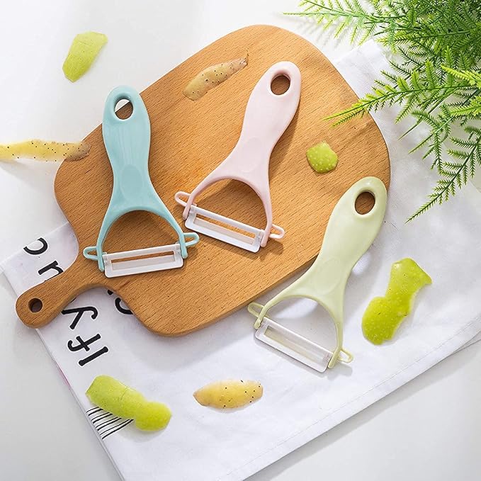 Potato Peelers 3 Pack, Fruit Peelers Potato Peeler, Cucumber, Apple Peelers for kitchen Original Vegetable Peeler-Set of 3 (Ceramic Blade)…