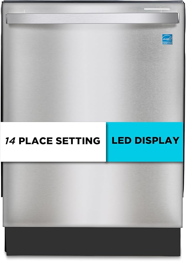 BLACK+DECKER 24" Designer Series Built-In Dishwasher, 14-Place Setting Capacity with Stainless Steel Tub, Dish Washer with 6 Wash Programs, Low Noise, ENERGY STAR Certified, BDW500MHS