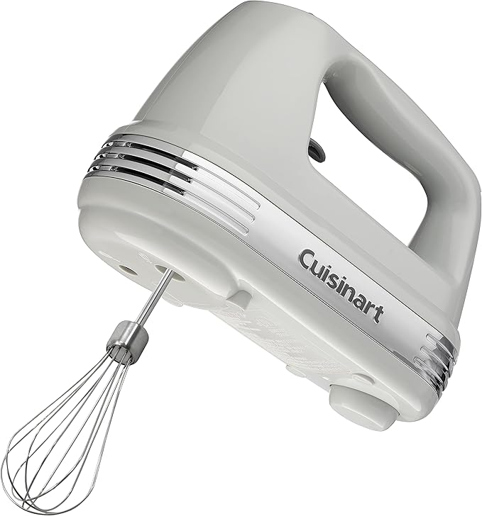 Cuisinart Power Advantage Plus 9-Speed Hand Mixer, 220W-Motor Hand Blender Electric Mixer with 9 Speed Settings, XL Dishwasher-Safe Beaters, 3 Low Mixing Speeds, Storage Case, Cool Grey