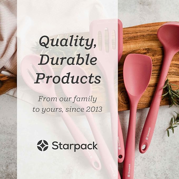 Starpack 'Stir & Serve' Silicone Cooking Utensils Set (5 Pcs) 10.5" - Kitchen Utensils Set Heat Resistant to 600°F - Kitchen Utensils for Nonstick Cookware - Silicone Utensil Set for Mixing & Cooking