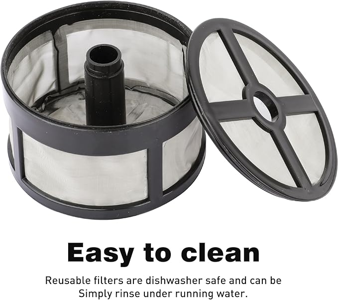 1 Pcs Reusable 7-14 Cup Coffee Filter for Percolator Coffee Pot Electric, Replaces Paper Coffee Filters, BPA Free - Disk/Wraparound Percolator Coffee Filters (Black)