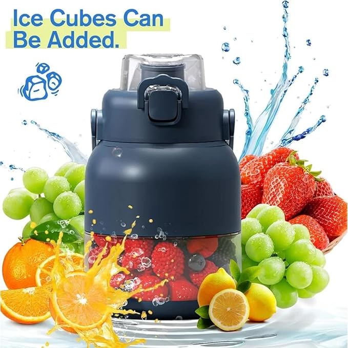 Gemet BPA-Free Electric Citrus Juicer 17 oz, with Straw and Two Lids, 2025 New Portable Blender for Smoothies, Shakes, Food Prep & Frozen Blending (500ML*1)