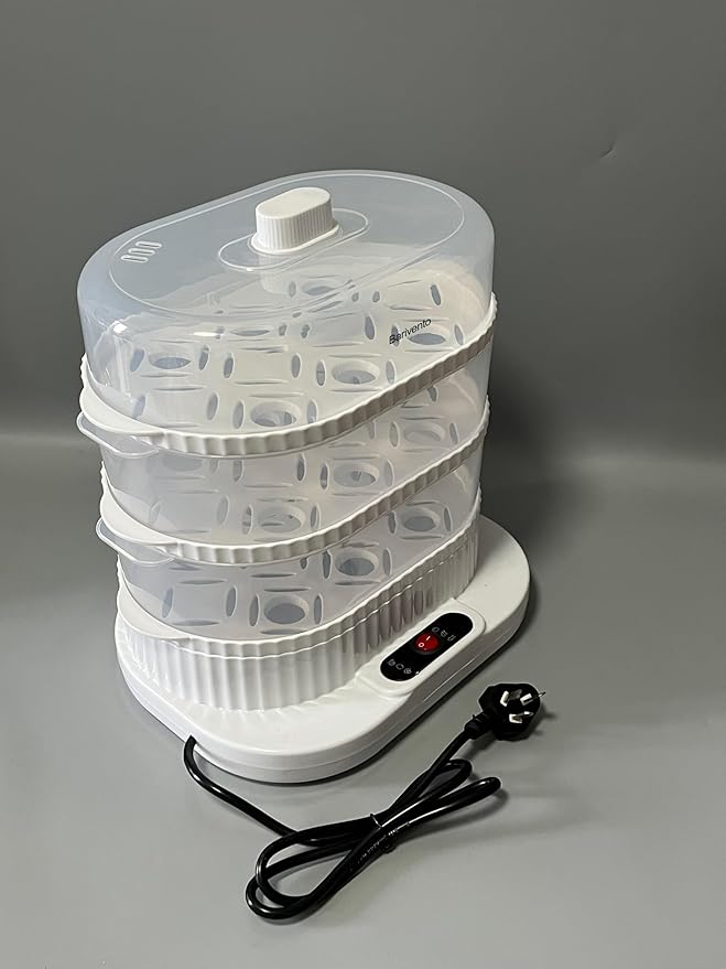 Barivento Electric Food Steamers, Electric Vegetable Steamer with 3-Tier Stackable Trays, Food-Grade Food Steamer for Cooking