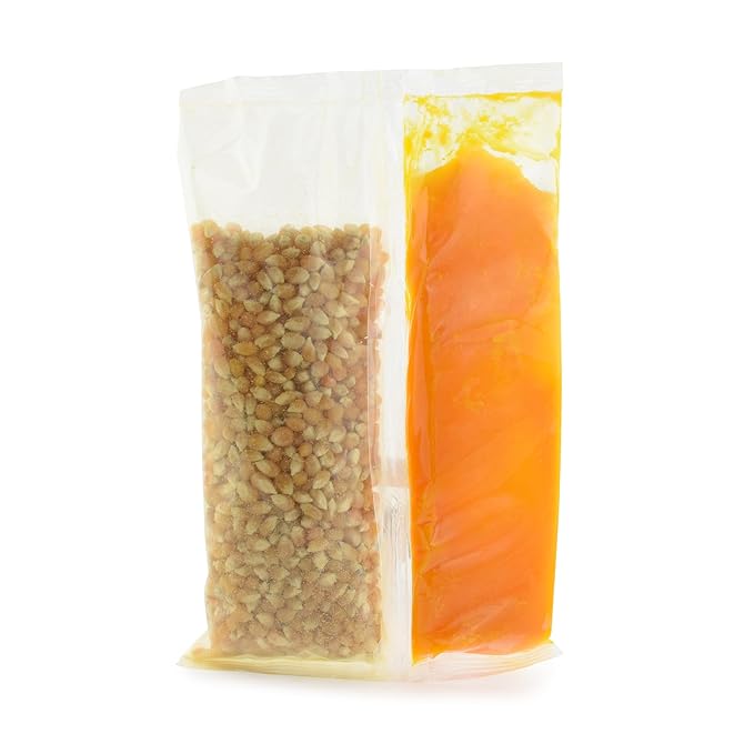 Snappy Snap-Paks All in One Popcorn Portion Packets for 8 oz Popping Machine, Kernels, Oil, and Salt, 24 Count