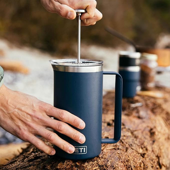 YETI Rambler 34 oz French Press with MagSlider Pitcher Lid Set, Navy