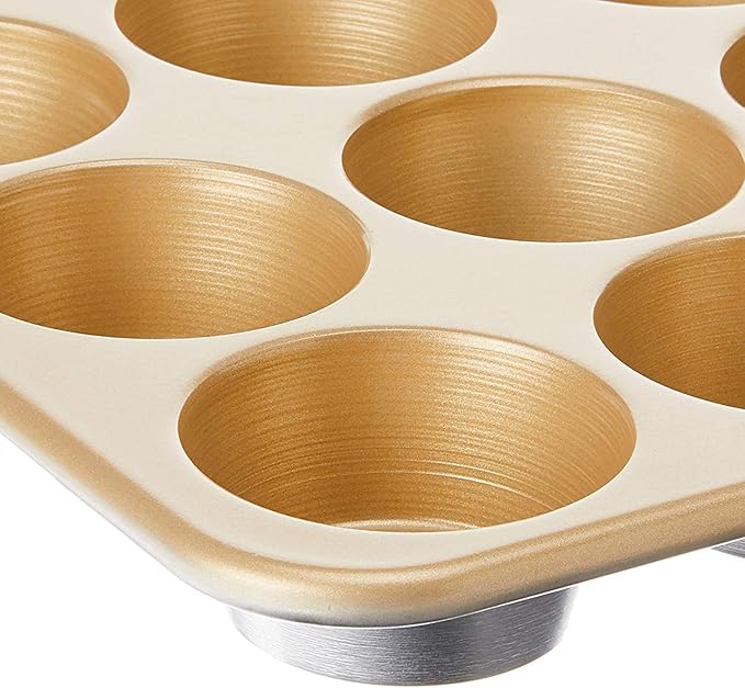 Nordic Ware Naturals Aluminum NonStick Muffin Pan, Twelve 2.75 Inch Cups