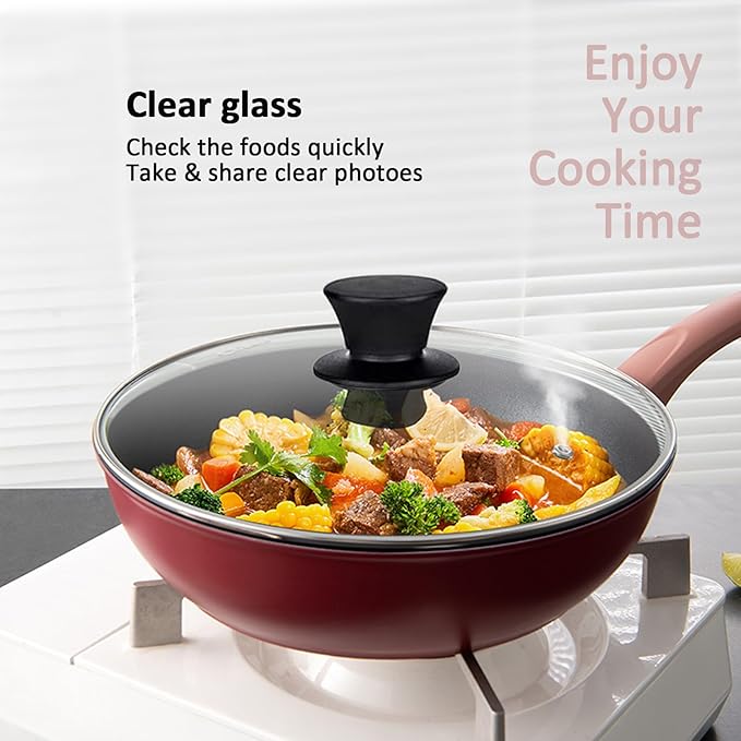 Glass Lids, Replacement Tempered Clear Glass Lids with Steam Vent，Covers For pots, pans and skillets，Available in Small and Large Lid 8, 9.5, 10.25, 11, 12, and 12.5 Inch