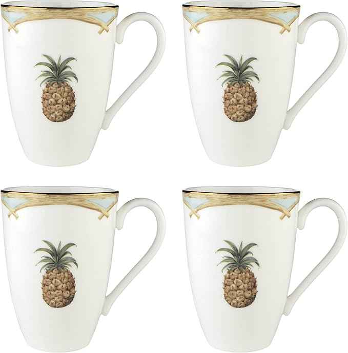 Lenox 897299 British Colonial Bamboo Mugs, Set of 4