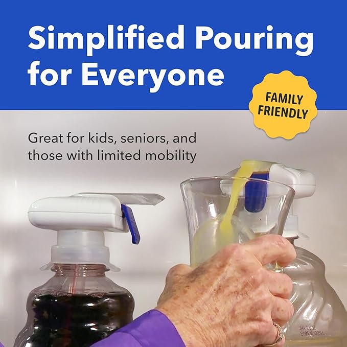 Magic Tap Automatic Drink Dispenser for Fridge, Teal (3 Pack), No Spill Milk Dispenser for Fridge, Automatic Milk Dispenser Pump for Gallon Jugs, Water & Juice, Fits Most Bottles, Batteries Required