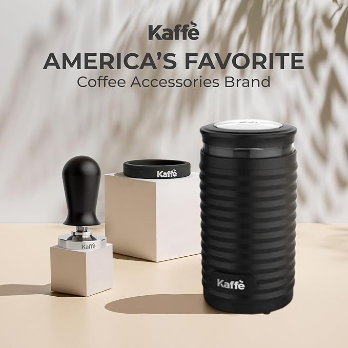 Kaffe Electric Coffee Bean Grinder w/Cleaning Brush - Easy On/Off - Perfect for Espresso, Herbs, Spices, Seeds, Nuts, Grains - 3.5oz / 14 Cup (Modern, Matte Black)