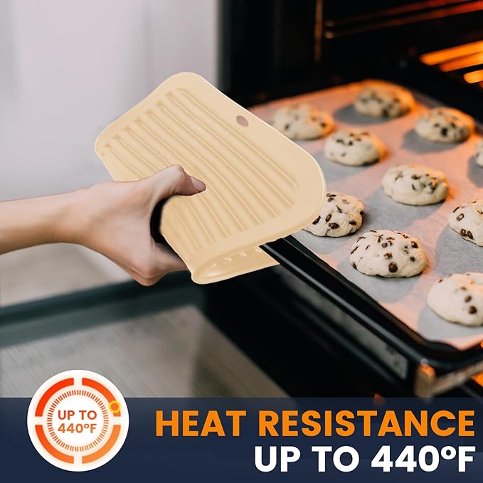 Silicone Trivet Mats 4 Heat Resistant Pot Holders Multipurpose Non-Slip Hot Pads for Kitchen Potholders, Drying mat, Jar Opener, Spoon Holder, Coaster.(Ivory White)