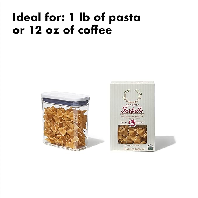 OXO Good Grips POP Container, 1.2 Qt - Rectangle - Pasta, Transparent