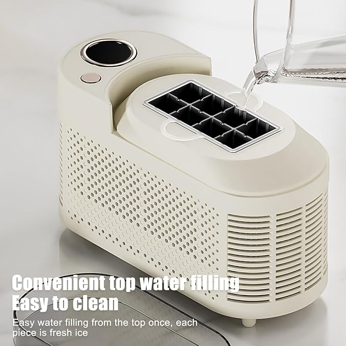 mini Ice Maker Machine Counter Top for Home, Portable Small Clear Ice Cube Maker, ce Ready in 10 Mins, Low Noise & Energy Saving, Easy to Clean (Purple #Name?)