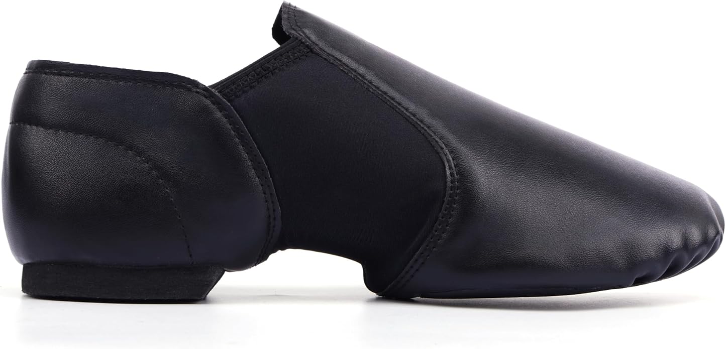 Linodes Unisex 006 PU Leather Upper Slip-on Jazz Shoe for Women and Men's Dance Shoes