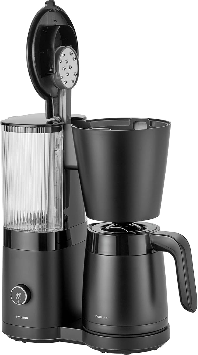 ZWILLING Enfinigy Drip Coffee Maker with Thermo Carafe 10 Cup, Awarded the SCA Golden Cup Standard, Black