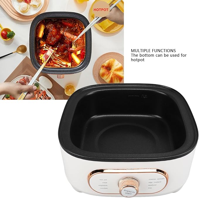 2 Tier Electric Food Steamer, 1200W Stackable Steam Cooker Electric Hot Pot Vegetable Steamer for Vegetable Seafood Soup Noodles Ramen Cooker (US)