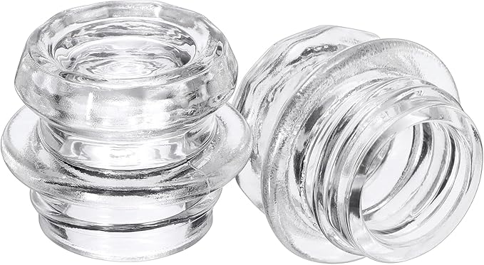 2 Pack Coffee Percolator Glass Top Replacement, Clear Coffee Filter Glass Knob for Electric and Stove Pots, Heat-Resistant Percolator Parts Camping Accessories for Coffee Filter and Makers