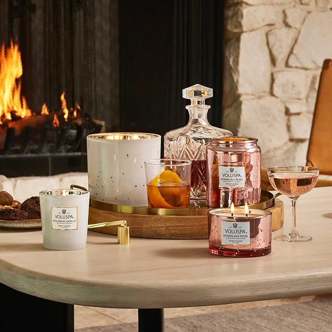 Large - Sparkling Rose by Voluspa for Unisex - 18 oz Candle