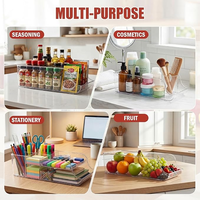 2 Pack Soda Can Organizer, Drink Organizer for Fridge, Clear Kitchen Pop Can Storage Organizer Soda Dispenser for Refrigerator Pantry