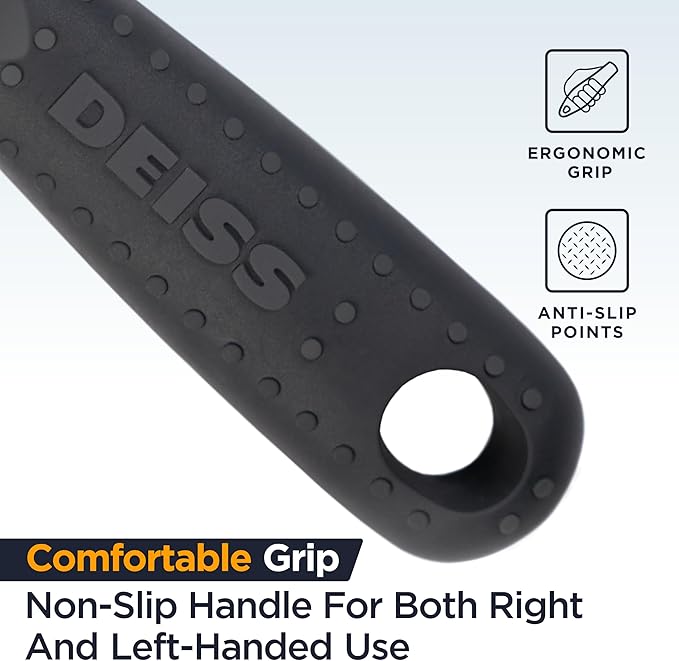 Deiss PRO Swivel Vegetable Peeler - Sharp Japan Stainless Steel Peeler With Easy Non-Slip Hand Grip, Potato Peelers For Kitchen, Fruit, Carrot, Apple, Veggie, Kiwi, Durable, Dishwasher Safe