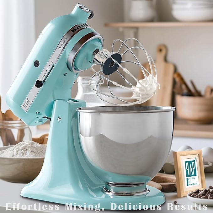 Heavy Duty Whisk Attachment for KitchenAid 4.5-5QT Tilt-Head Stand Mixers- Extra Thick Stainless Steel Wire Whip for Fast Whipping, Commercial Grade for Large Batches, Dishwasher Safe