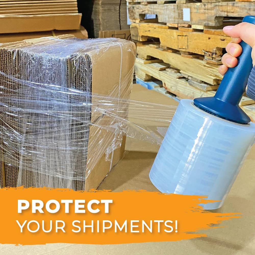 WOD SFD5 Industrial Mini Hand Stretch Wrap Film Plastic Dispenser - Used for Storage Moving, Pallet Wrap, Packaging, Wrapping: Fits 3 in Core (Pack of 100)