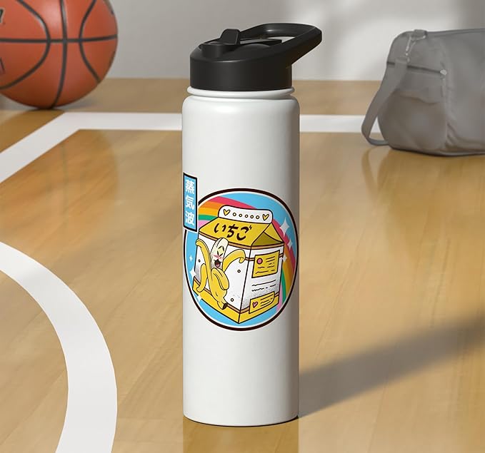 Banana Milk Carton Japan Style 80s Otaku Vaporwave Anime Stainless Steel Insulated Water Bottle