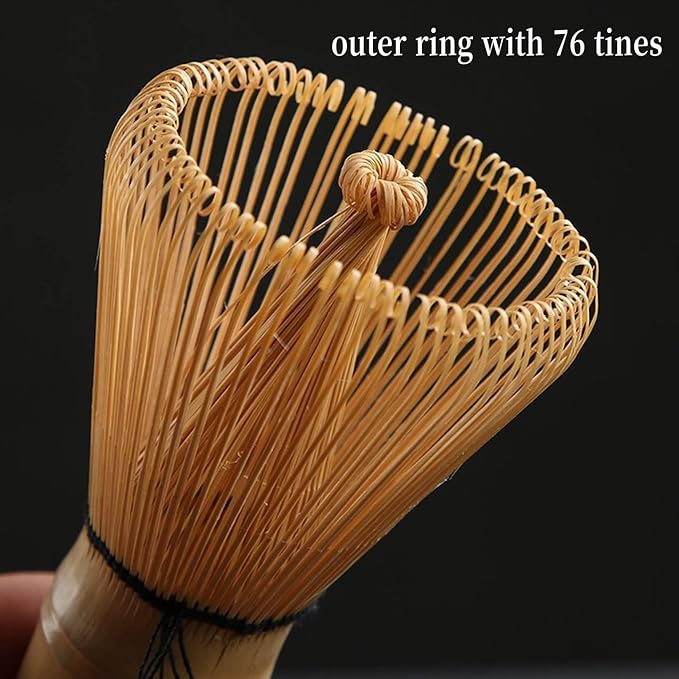 Matcha Whisk Bamboo Matcha Whisk for Traditional Starter Tool, Handcrafted Organic Traditional Japanese Chasen, Matcha Stirrer Wisk Mixer Brush for Authentic Tea Preparation (3)